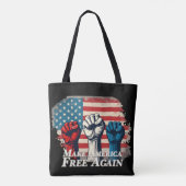 Make America Free Again Kunstwerk Tote Bag (Achterkant)