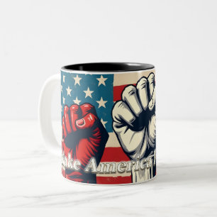 Make America Free Again Kunstwerk Tweekleurige Koffiemok