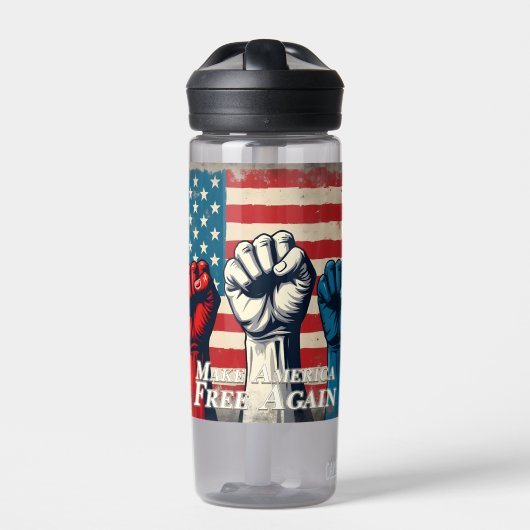 Make America Free Again Kunstwerk Waterfles (Voorkant)