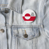 Make America Go Away - Greenland flag  Ronde Button 5,7 Cm (In situ)