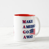 Make America Go Away - MAGA PUN grappige mok Veren (Voorkant rechts)