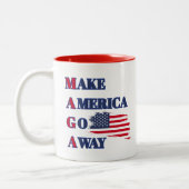 Make America Go Away - MAGA PUN grappige mok Veren (Links)