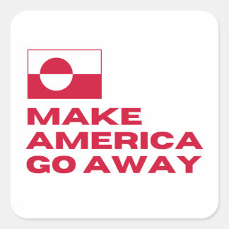 Make America Go Away Nu Det Nu Uk Vierkante Sticker