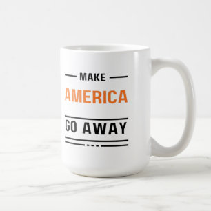 Make America Go Away Oranje Typografie Slogan Koffiemok