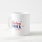 Make America Godly Again Patriottisch Koffiemok (Voorkant links)
