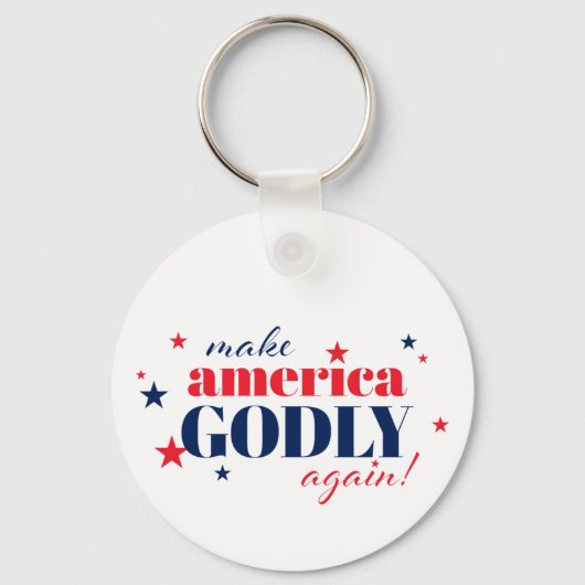 Make America Godly Again Patriottisch Sleutelhanger (Voorkant)
