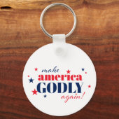 Make America Godly Again Patriottisch Sleutelhanger (Achterkant)