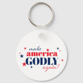 Make America Godly Again Patriottisch Sleutelhanger (Achterkant)