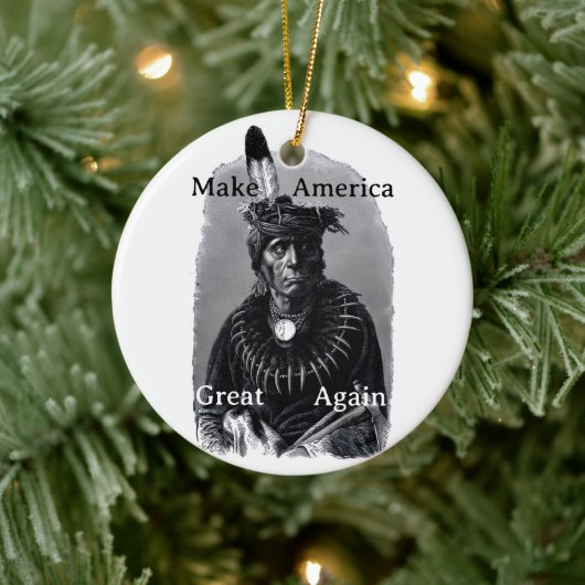 Make America Great Again Ceramic Ornament (Boom)