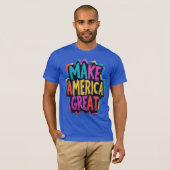 Make America Great Bold T-Shirt Patriottisch Veren (Voorkant volledig)