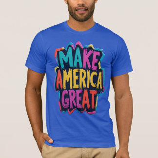 Make America Great Bold T-Shirt Patriottisch Veren