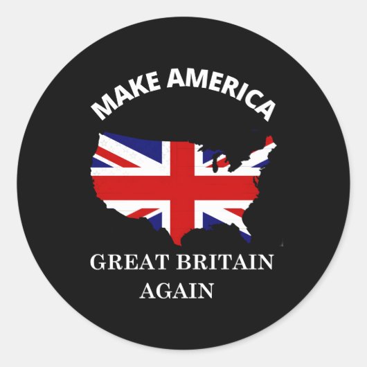 Make America Great Britain Again Verenigd Koninkri Ronde Sticker (Voorkant)