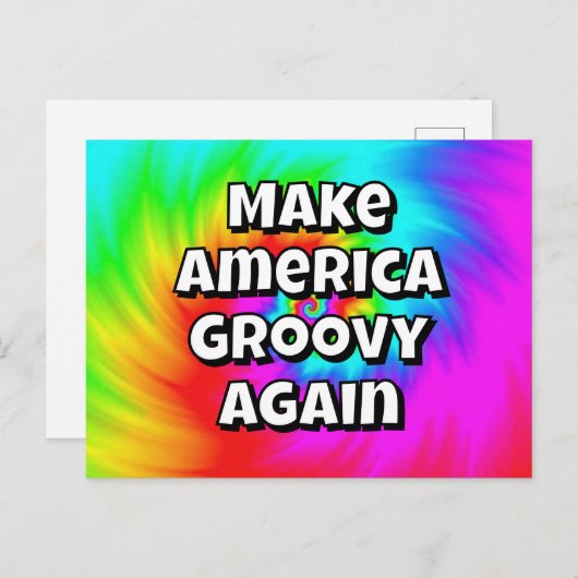 Make America Groovy Again - U may Change the words Briefkaart (Voorkant / Achterkant)
