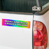 MAKE AMERICA GROOVY OPNIEUW kunt u de woorden te v Bumpersticker (Op Truck)