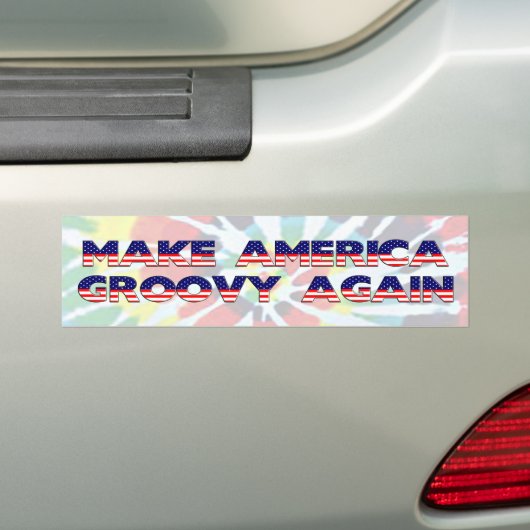 Make America Groovy Opnieuw Stropdas-Dye Bumpersti Bumpersticker (Op auto)