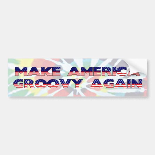 Make America Groovy Opnieuw Stropdas-Dye Bumpersti Bumpersticker (Voorkant)