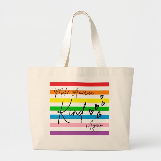 Make America Kind Again  Grote Tote Bag (Voorkant)