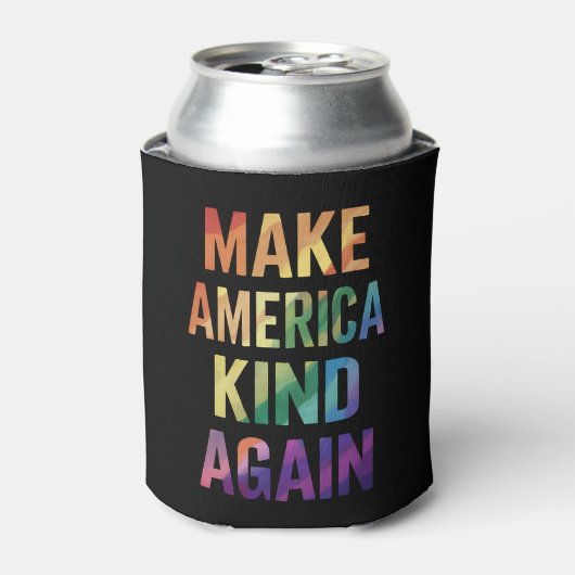 Make America Kind Again Regenboog LGBTQ Gay Blikjeskoeler (Blikje Voorkant)