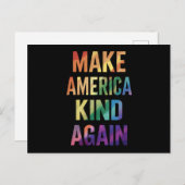 Make America Kind Again Regenboog LGBTQ Gay Briefkaart (Voorkant / Achterkant)