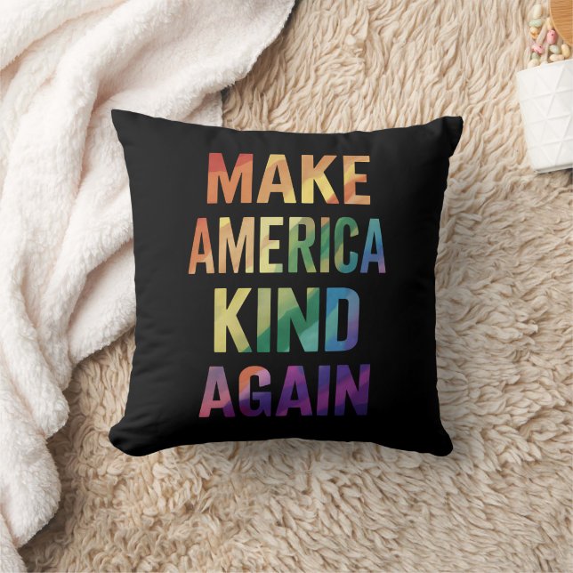 Make America Kind Again Regenboog LGBTQ Gay Kussen (Deken)