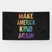 Make America Kind Again Regenboog LGBTQ Gay Spandoek (Horizontaal)