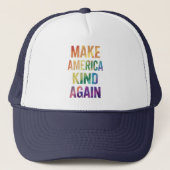 Make America Kind Again Regenboog LGBTQ Gay Trucker Pet (Voorkant)
