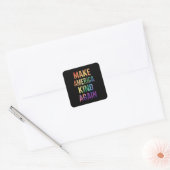 Make America Kind Again Regenboog LGBTQ Gay Vierkante Sticker (Envelop)