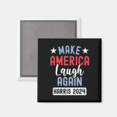 Make America Laugh Again President 2024 Kamala Har Magneet (Voorkant / Achterkant)