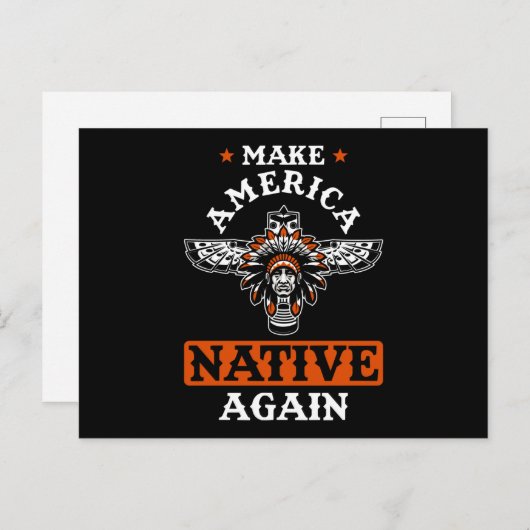 Make America Native again Briefkaart (Voorkant / Achterkant)
