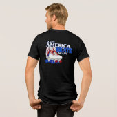 Make America Schaats Again - achterzijde graphics Tri-Blend Shirt (Achterkant volledig)