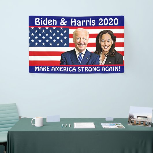 Make America Strong Again Biden en Harris 2020 Spandoek (Beurs)
