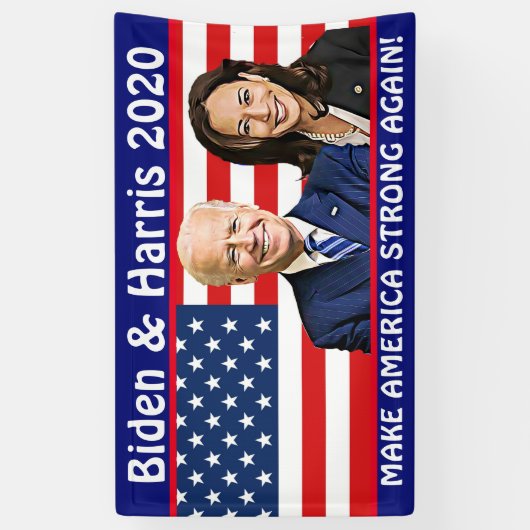 Make America Strong Again Biden en Harris 2020 Spandoek (Verticaal)