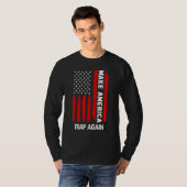 Make America Trap Again Amerikaanse vlag 4e van J T-shirt (Voorkant volledig)