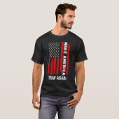 Make America Trap Again Amerikaanse vlag 4e van J T-shirt (Voorkant volledig)