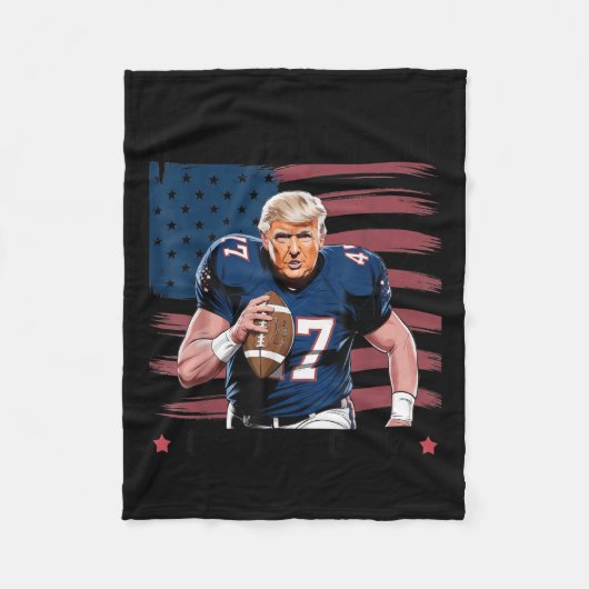 Make American Football Great Again Trump Usa Flag  Fleece Deken (Voorkant)