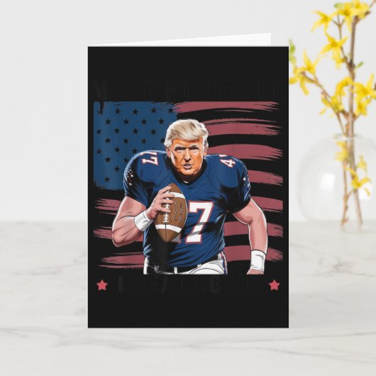 Make American Football Great Again Trump Usa Flag  Kaart (Gele Bloem)