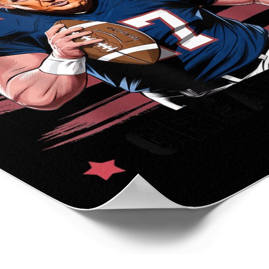 Make American Football Great Again Trump Usa Flag Poster (Hoek)