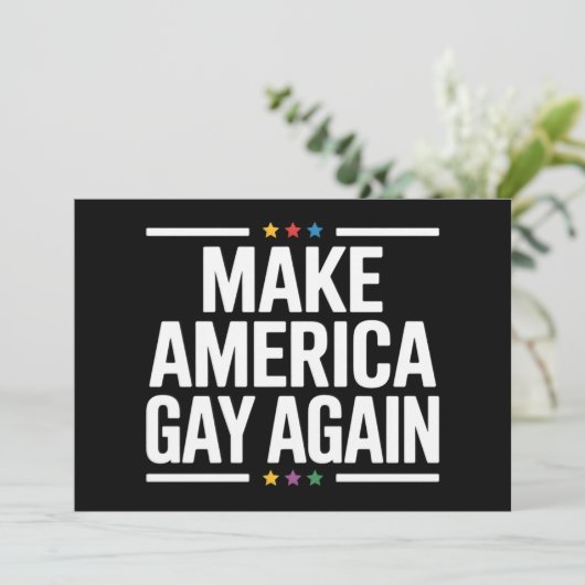 Make American Gay Again Funny Gay Pride Maand Kaart (Staand voorkant)