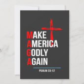 Make Amerika Goddelijk Again Trump Inauguratie Mag Bedankkaart (Voorkant)