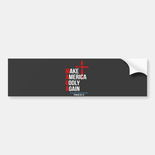 Make Amerika Goddelijk Again Trump Inauguratie Mag Bumpersticker (Voorkant)