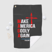Make Amerika Goddelijk Again Trump Inauguratie Mag Golfhanddoek (Insitu)