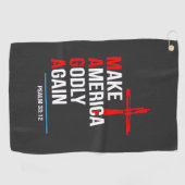 Make Amerika Goddelijk Again Trump Inauguratie Mag Golfhanddoek (Horizontaal)