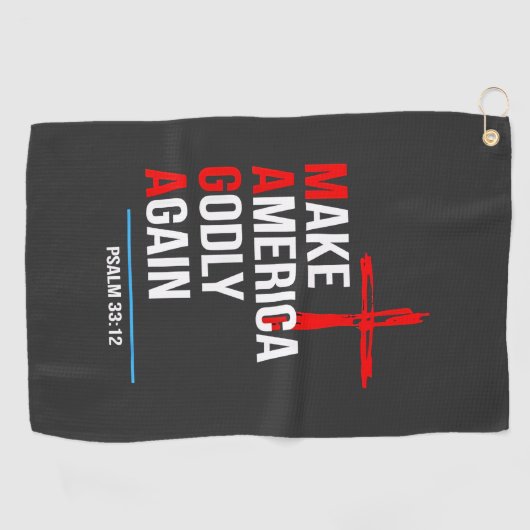 Make Amerika Goddelijk Again Trump Inauguratie Mag Golfhanddoek (Horizontaal)