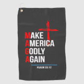 Make Amerika Goddelijk Again Trump Inauguratie Mag Golfhanddoek (Voorkant)