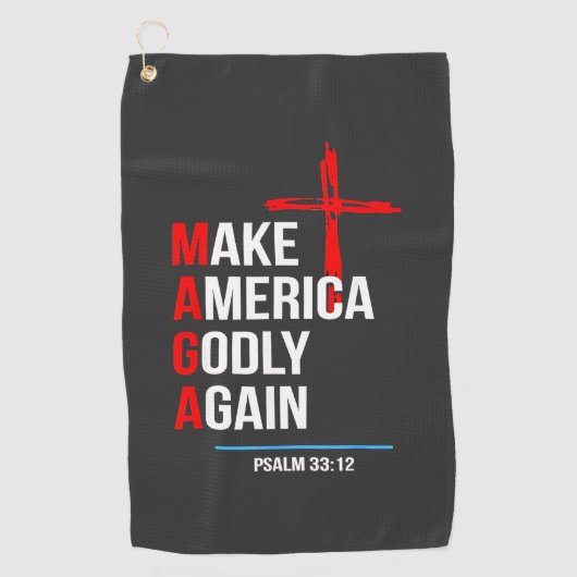 Make Amerika Goddelijk Again Trump Inauguratie Mag Golfhanddoek (Voorkant)