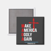 Make Amerika Goddelijk Again Trump Inauguratie Mag Magneet (Voorkant / Achterkant)