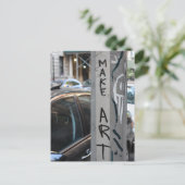 MAKE ART New York Graffiti Street Photography NYC Briefkaart (Staand voorkant)