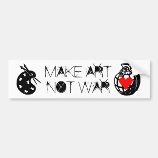 MAKE ART NIET WAR BUMPERSTICKER