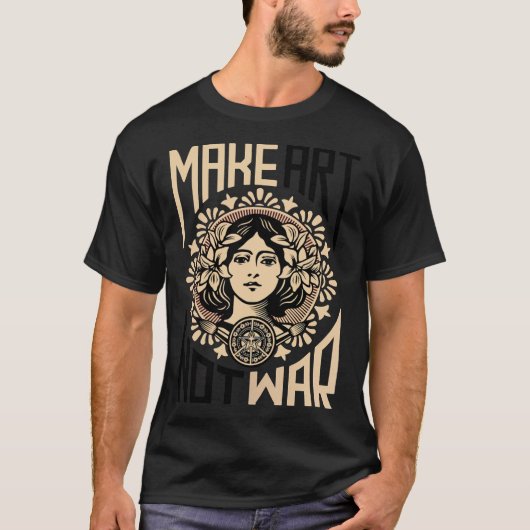 Make Art Not War Symbol Essential T-Shirt (Voorkant)