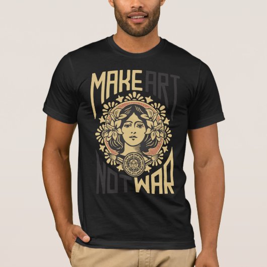 Make Art Not War T-shirt (Voorkant)